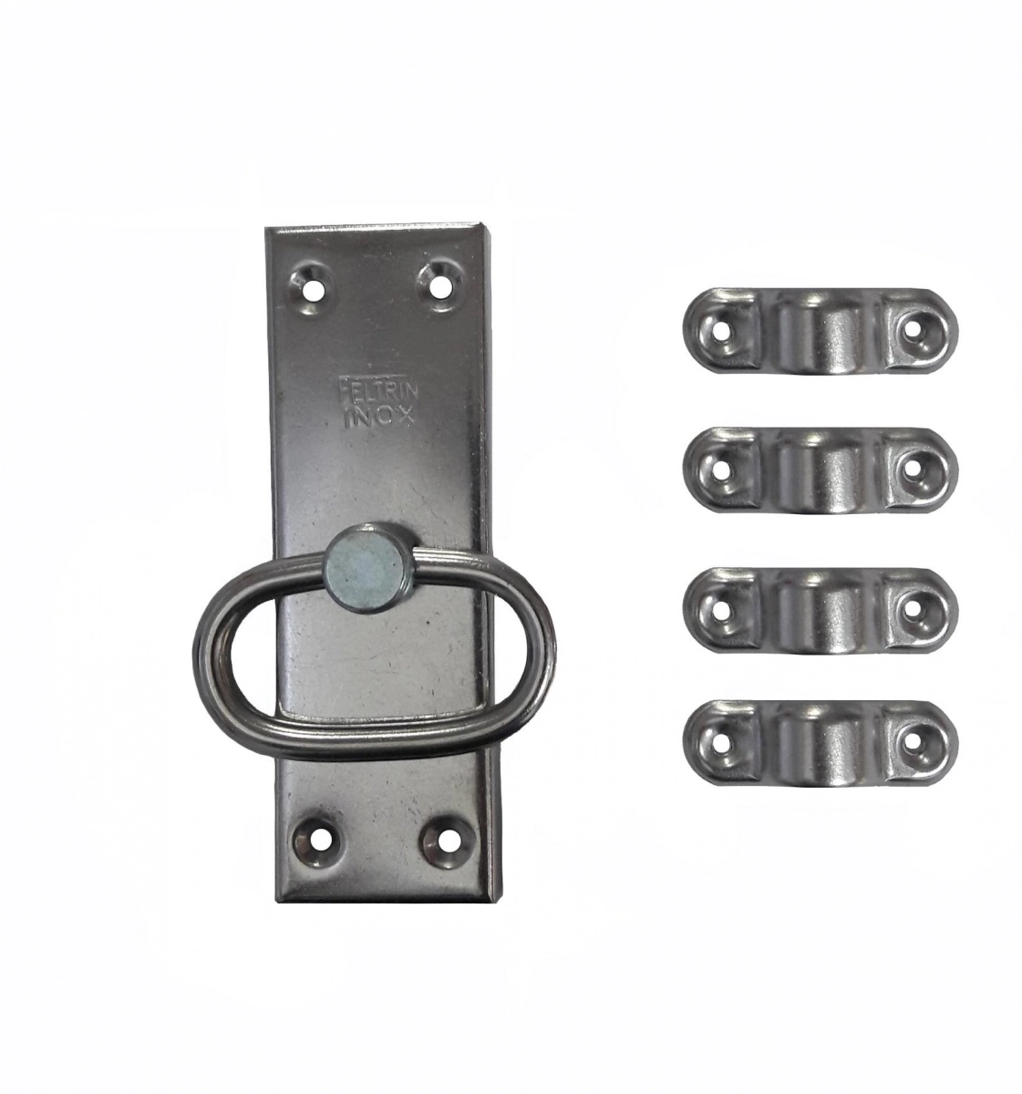 Kit 5 Cremona Inox + 5 Vara Cremona Zincada Ovalada 1,5m