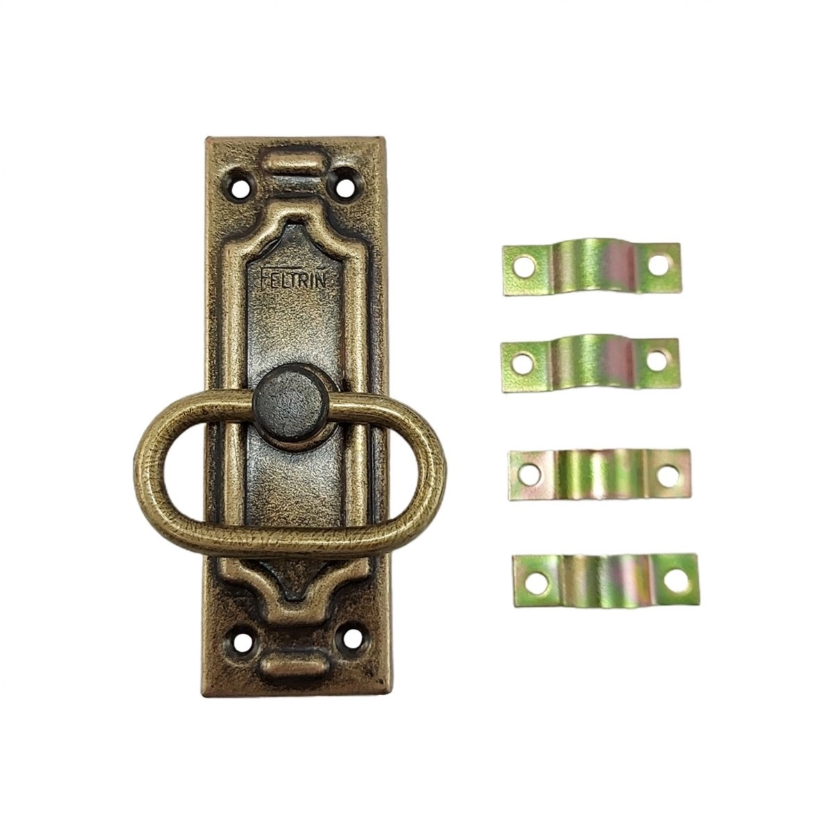Kit 2 Cremona Ouro Velho Colonial + 2 Vara Preta Maciça 1,5m