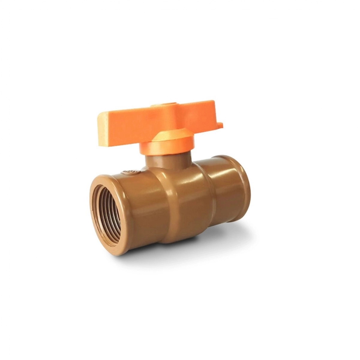 Kit 2 Registro Pvc Esfera Rosca Interna 1/2" Marrom