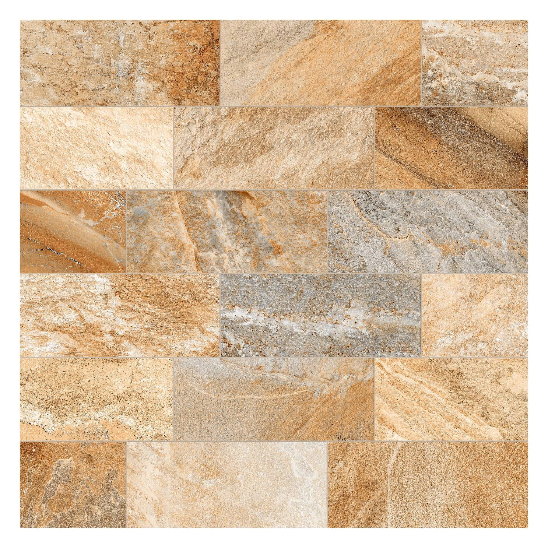 Piso Cerâmico Decorado Acetinado Borda Reta Externo 74x74cm PHD71480R Incefra