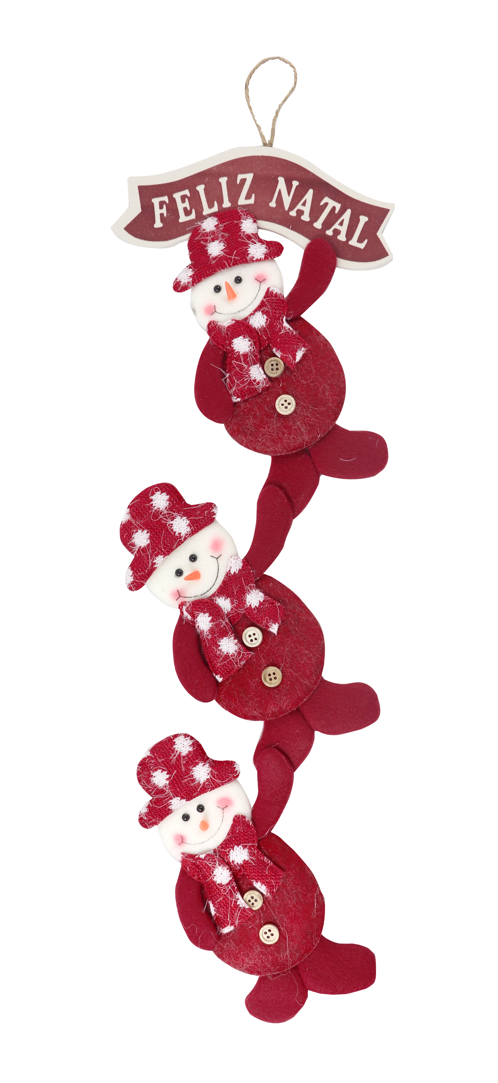 Guirlanda Bonecos Vermelho Natalino 2un Wfh1461 Rio Master