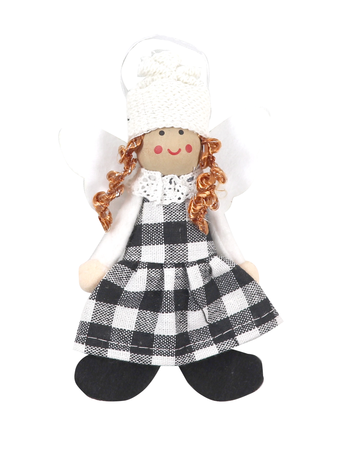 Pend Anjo Menina Xadrez 10x15cm Wfh1471 Rio Master