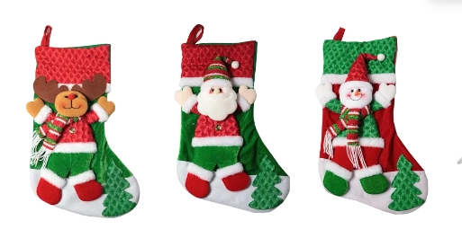 Bota Pelucia Rena Papai Noel Boneco Neve Maos Levantadas 43x26cm Yx135