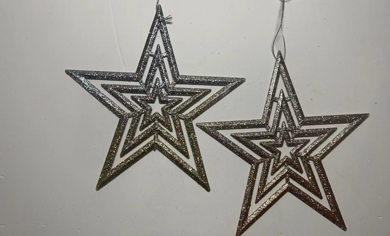 Enfeite Natal Estrela Vazada Degrade 18,5cm Wf1609 Rio Master