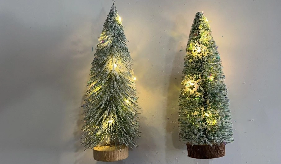 Enfeite Mesa Arvore Natal Nevada Led 8x25cm Wf1627 Rio Master