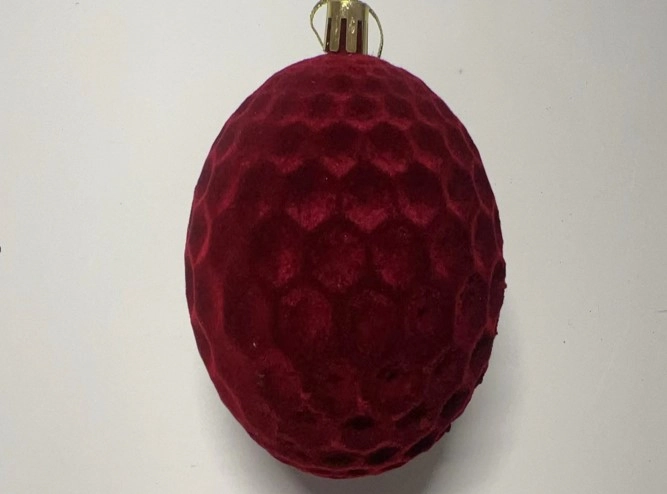 Bola Natal Camurca Alto Relevo 8cm Wf1636 Rio Master