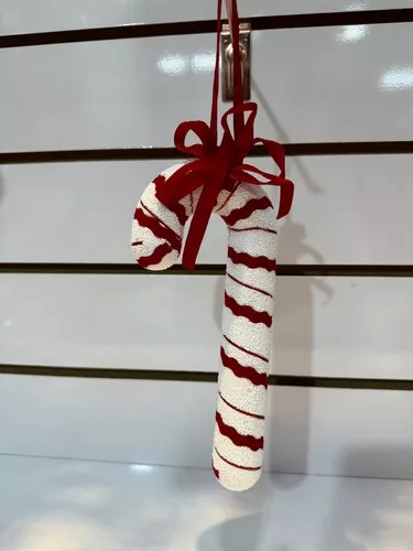 Enfeite Natal Bengala Com Laco 17cm Wf1666 Rio Master