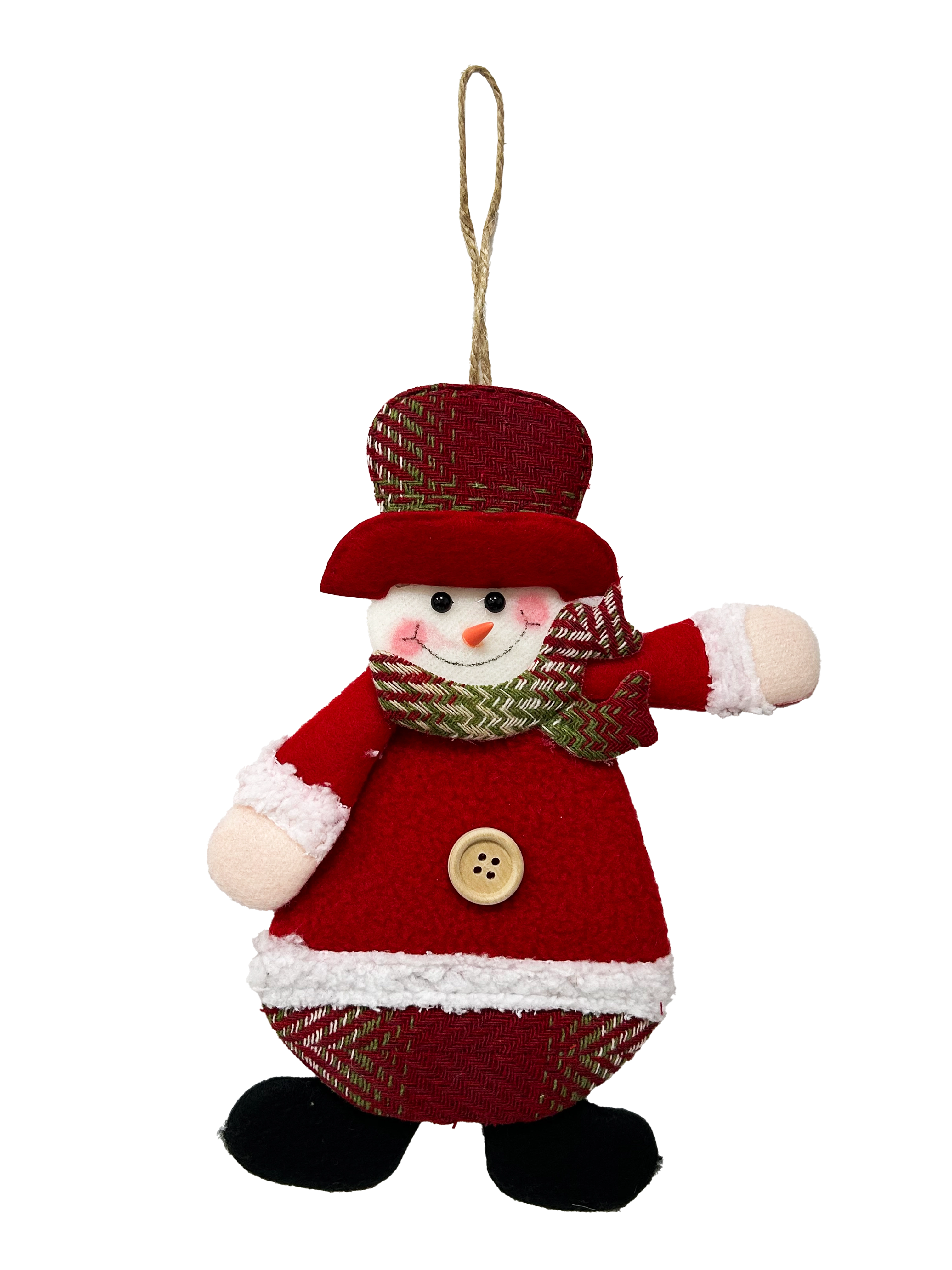 Enfeite Natal Pendurar Boneco Vermelho 14x23cm Wfh2939 Rio Master