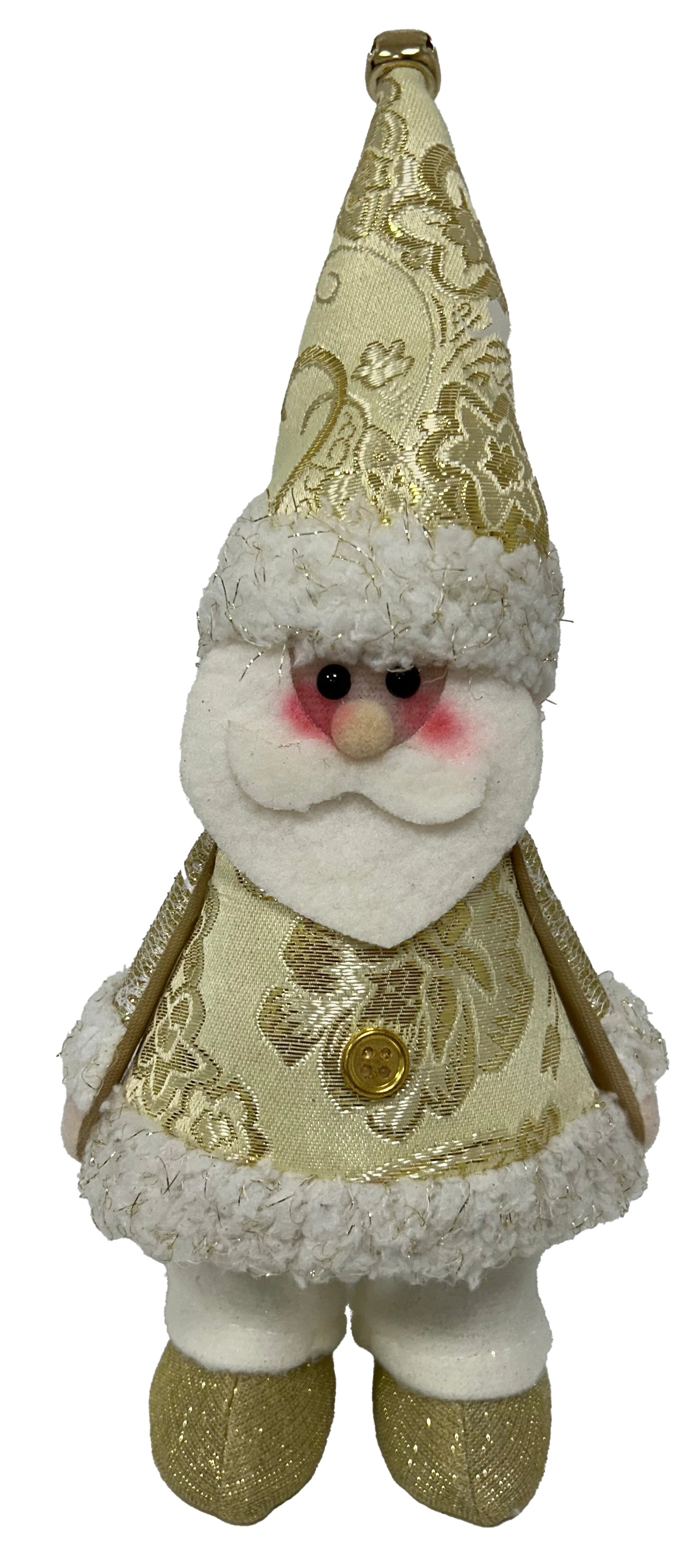 Enfeite Natal Boneco Neve Dourado Led 12x30cm Wfh2991 Rio Master