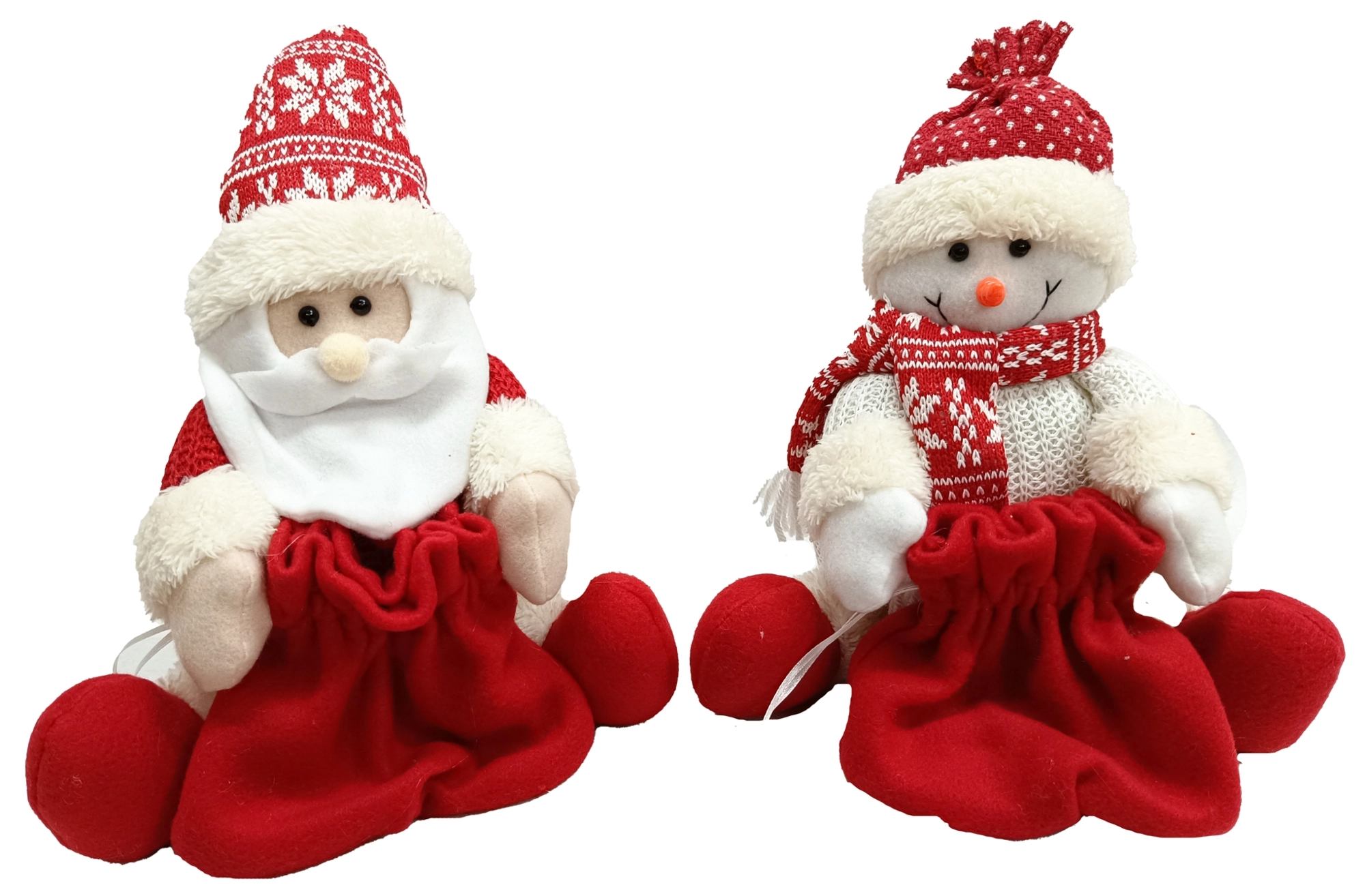 Enfeite Natal Boneco Saco Presente Vermelho 30cm Xts3946 Rio Master