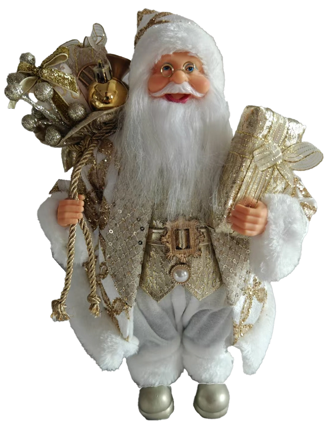 Papai Noel Presente Branco 20x10x30cm Tlj4417 Rio Master
