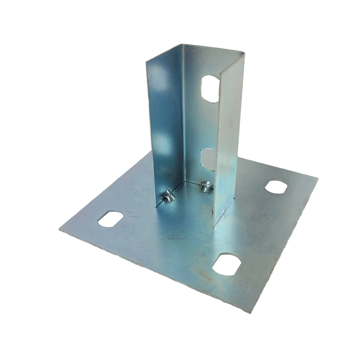 Sapata interna 4 furos Perfilado 38x38 aço Zincado Seb Brasil