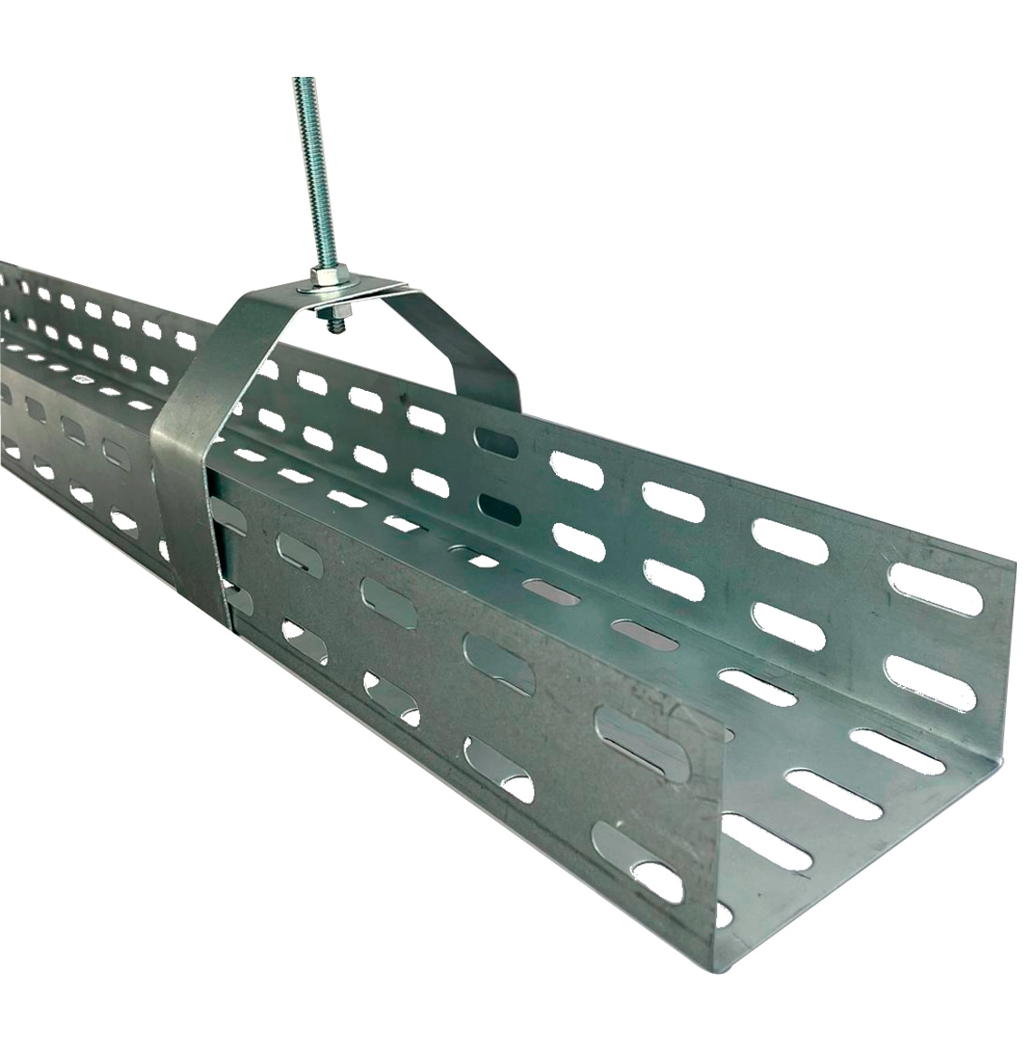Eletrocalha perfurada tipo u 100x50x3000mm #24 aço Zincado Seb Brasil