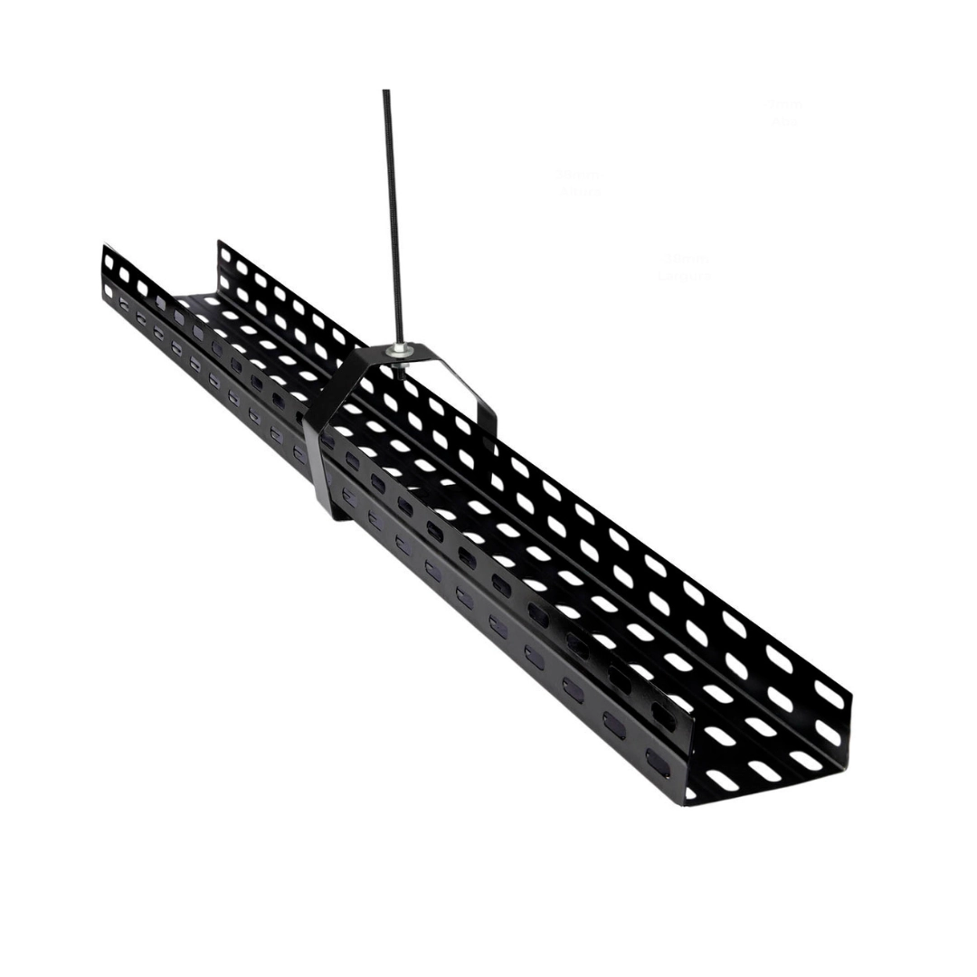 Eletrocalha Perfurada Tipo U 100x50x3000mm #24 Cor Preta Seb Brasil