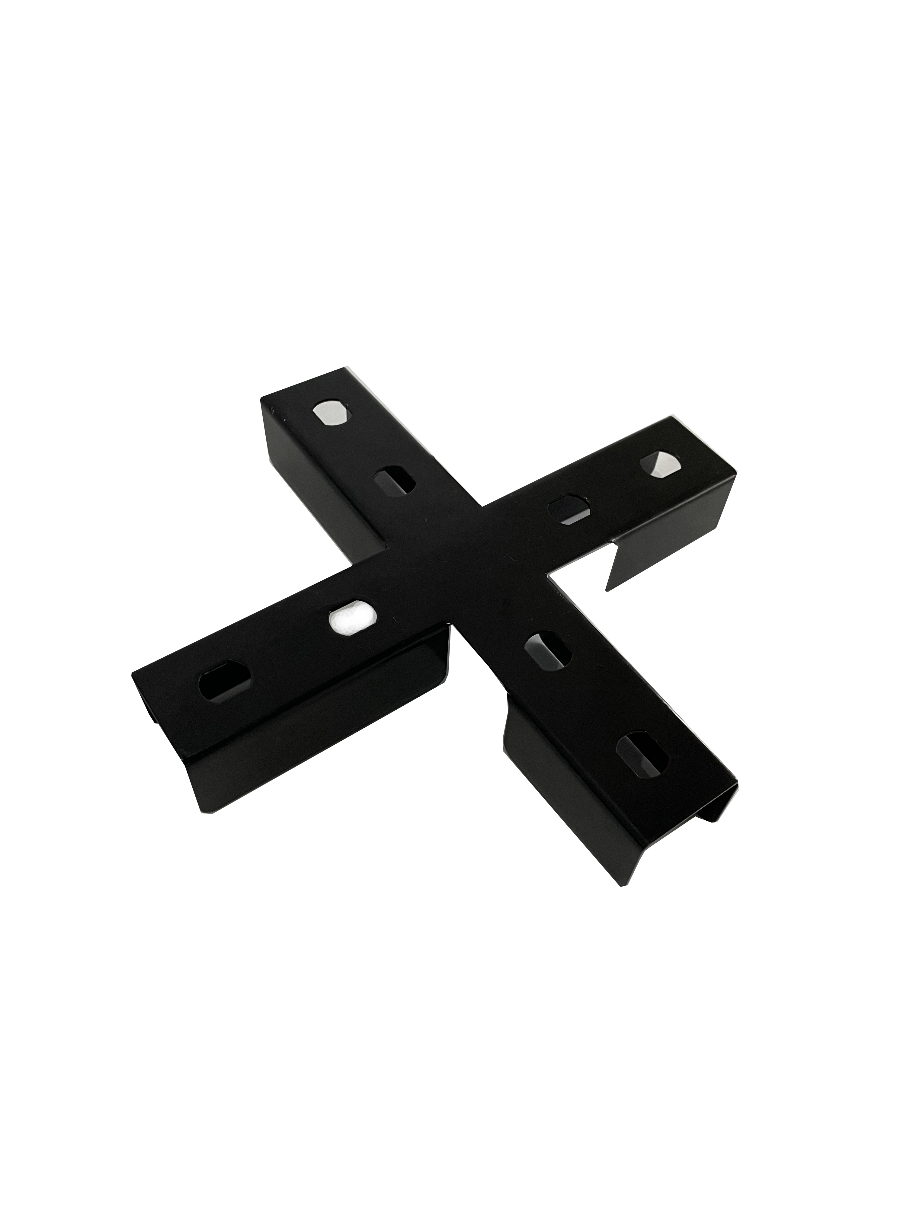 Junção interna " x " perfilado 38x38mm cor preta Seb Brasil