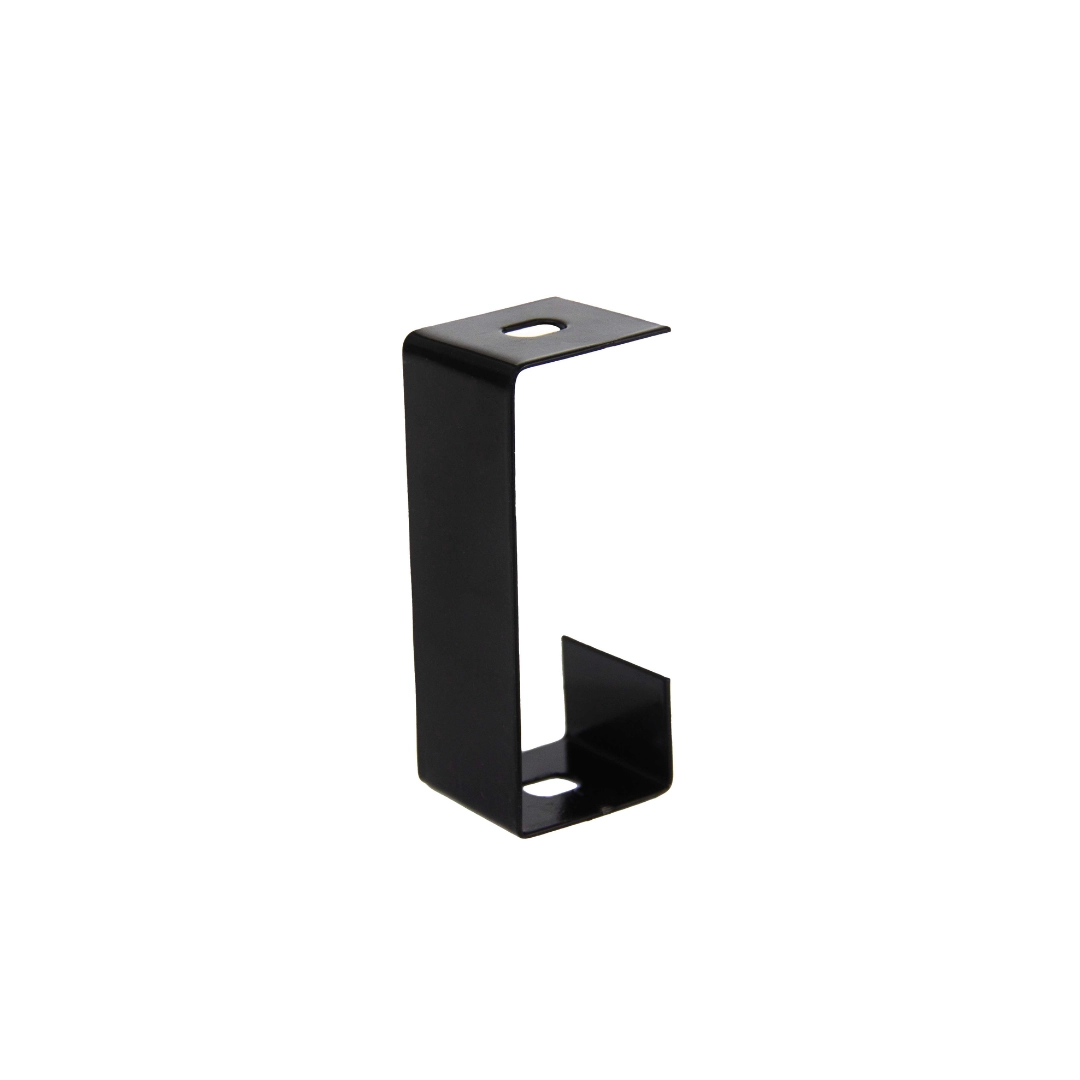 Gancho curto perfilado 38x38mm Cor preta Seb Brasil