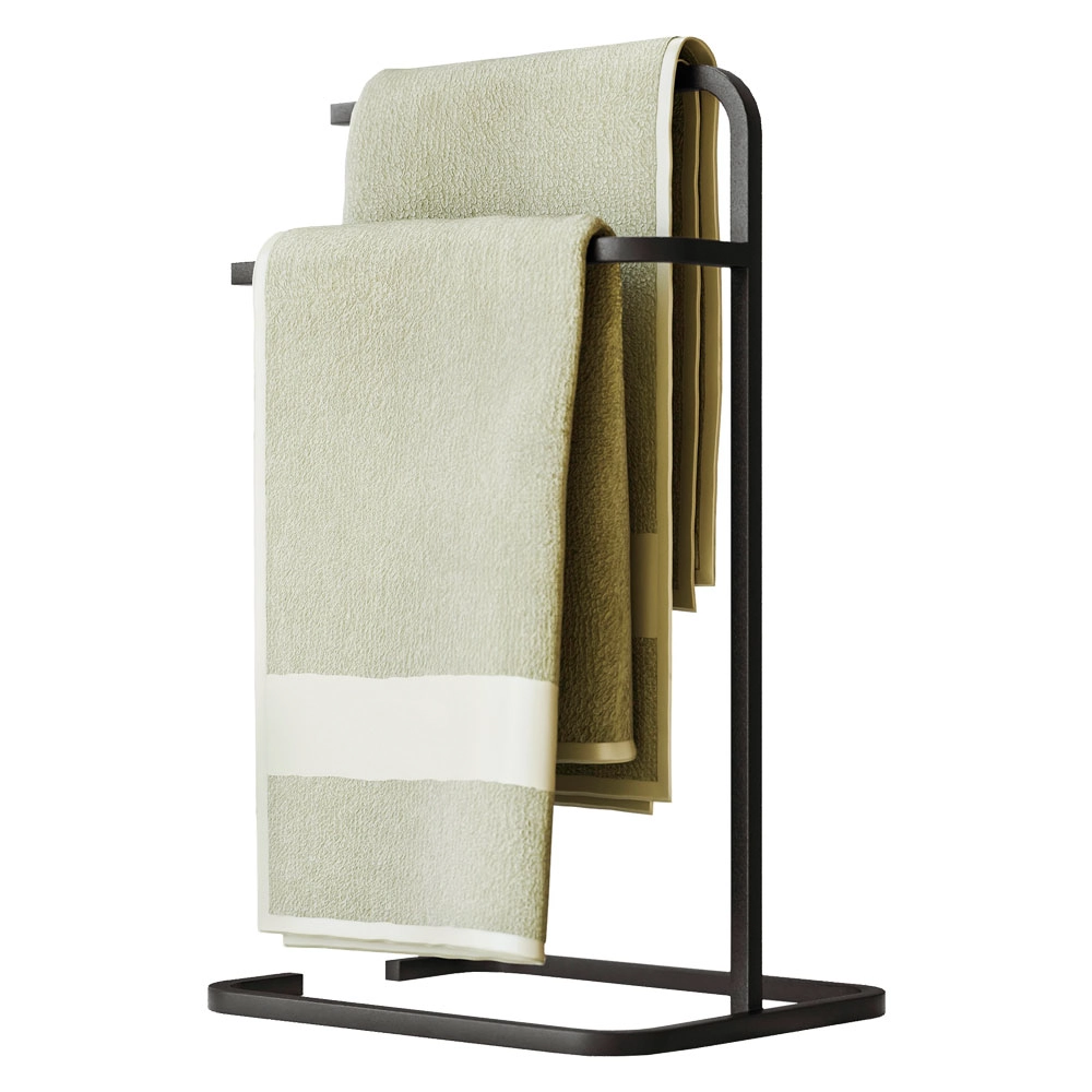 Porta Toalha De Rosto Eleganza Metal Preto - Pallazio