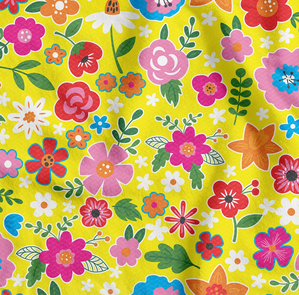 Tnt Estampado Flores Chita Amarelo 50m Nt.est.00.0660 Jm