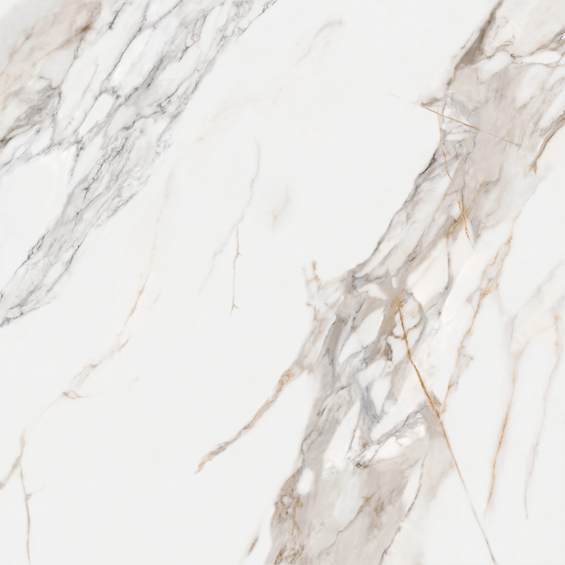 Porcelanato Marmorizado Polido Borda Reta Interno 94,5x94,5cm Calacatta Oro Supreme Cerbras