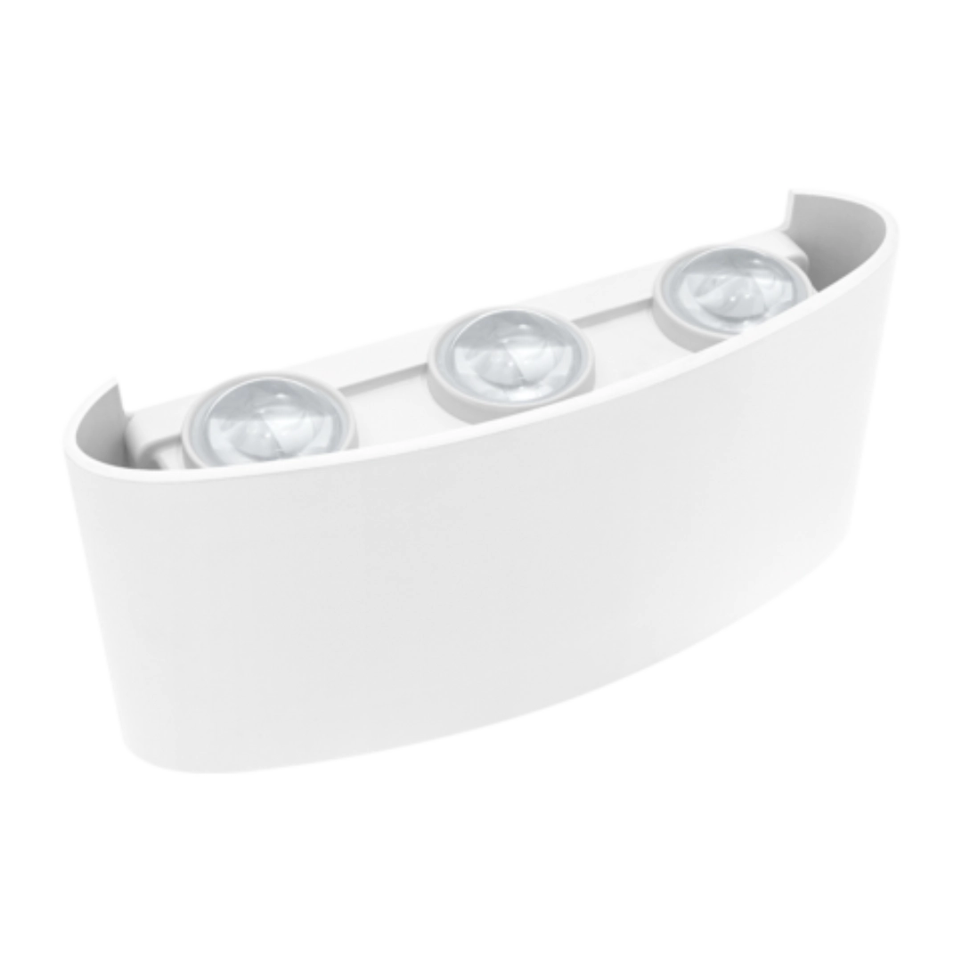 Arandela Led Lentille Trois Branca 6w Amarelo 3000k