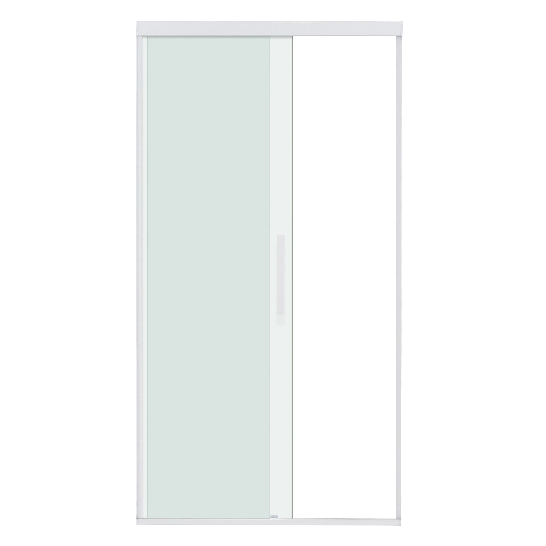Box para Banheiro Frontal de Correr 110x190cm Vidro Incolor Indux Speed Temper