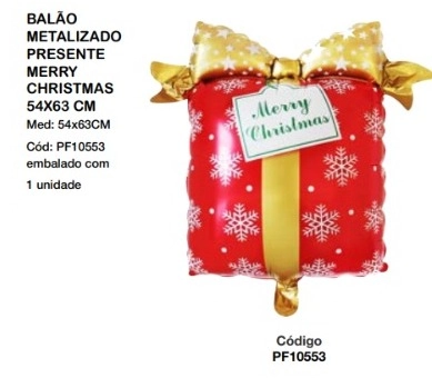 Balao Met Presente Merry Christmas 54x63