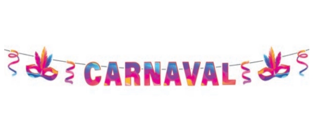 Faixa Papel Carnaval C/ Mascara 2,5m Ponto Das Festas