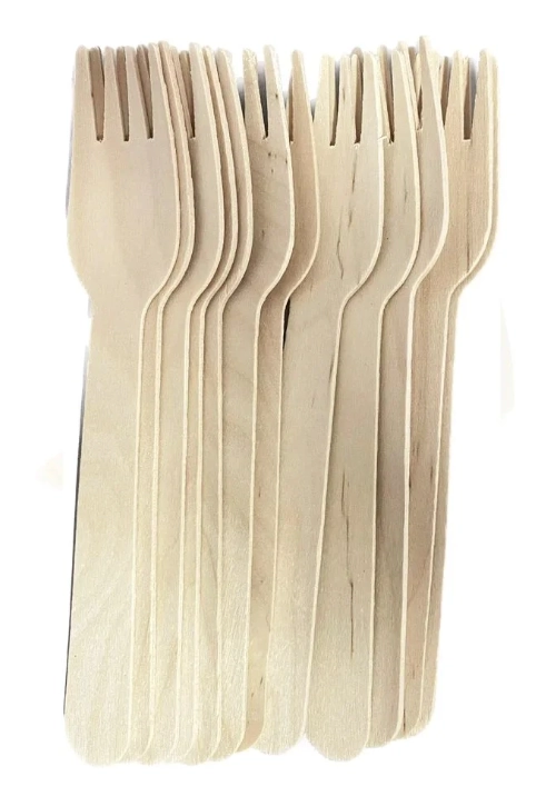 Garfo De Madeira 16cm C/20un Ponto Das Festas