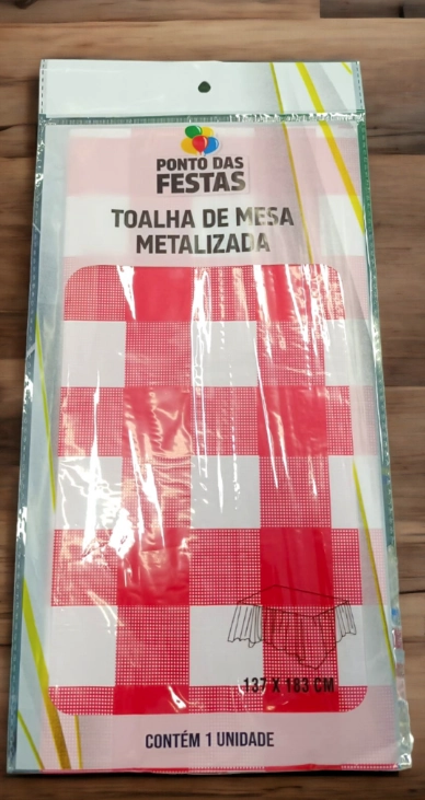 Toalha De Mesa Xadrez Vermelho 137x183 Cm Ponto Das Festas
