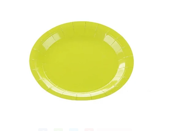 Prato Papel Verde Claro 18cm C/8un Ponto Das Festas
