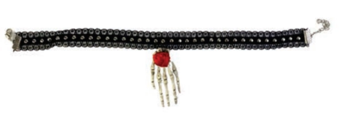 Gargantilha C/mao Esqueleto Halloween Ponto Das Festas