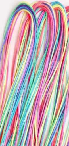 Aplique Mechas P/ Cabelo Neon Multicolorido 48cm Ponto Das Festas