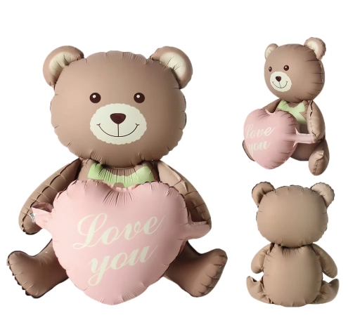 Balao Urso C/coracao Love You 105,5x66,5cm Ponto Das Festas
