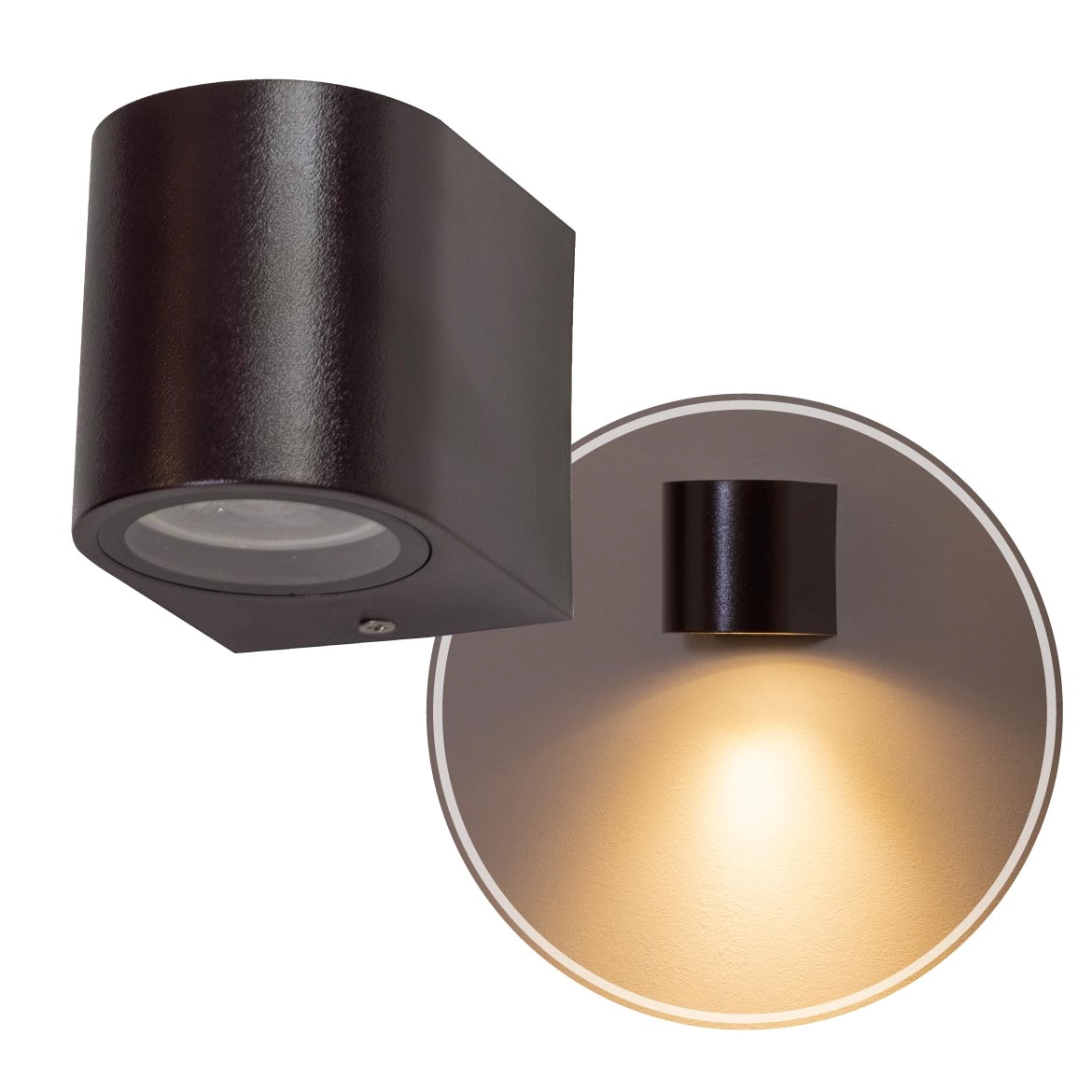 Arandela Dots Marrom Corten + Led 1x Gu10 Mr16 Bq Dl158c Bella St2723