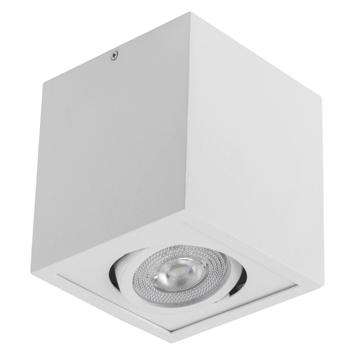 Plafon Spot Sobrepor Quad Branco Box Orluce + Led Par20 Br. Frio St2755