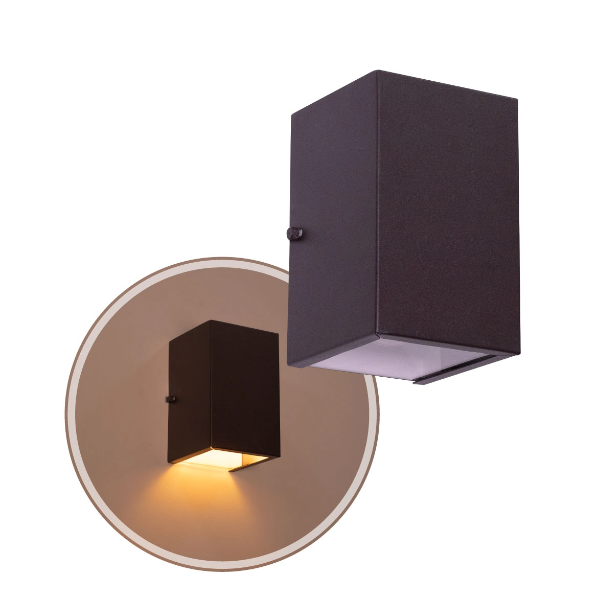 Arandela 1 Foco S/ Friso Média De Alumínio Externa P/ E27 Marrom St2769