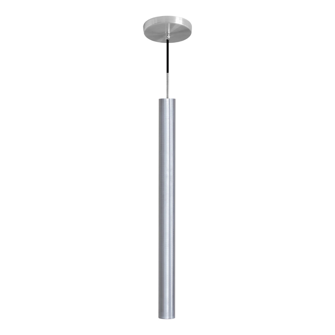 Pendente Tubo Cilindro Escovado Em Alumínio P/ Led Mr11 St642