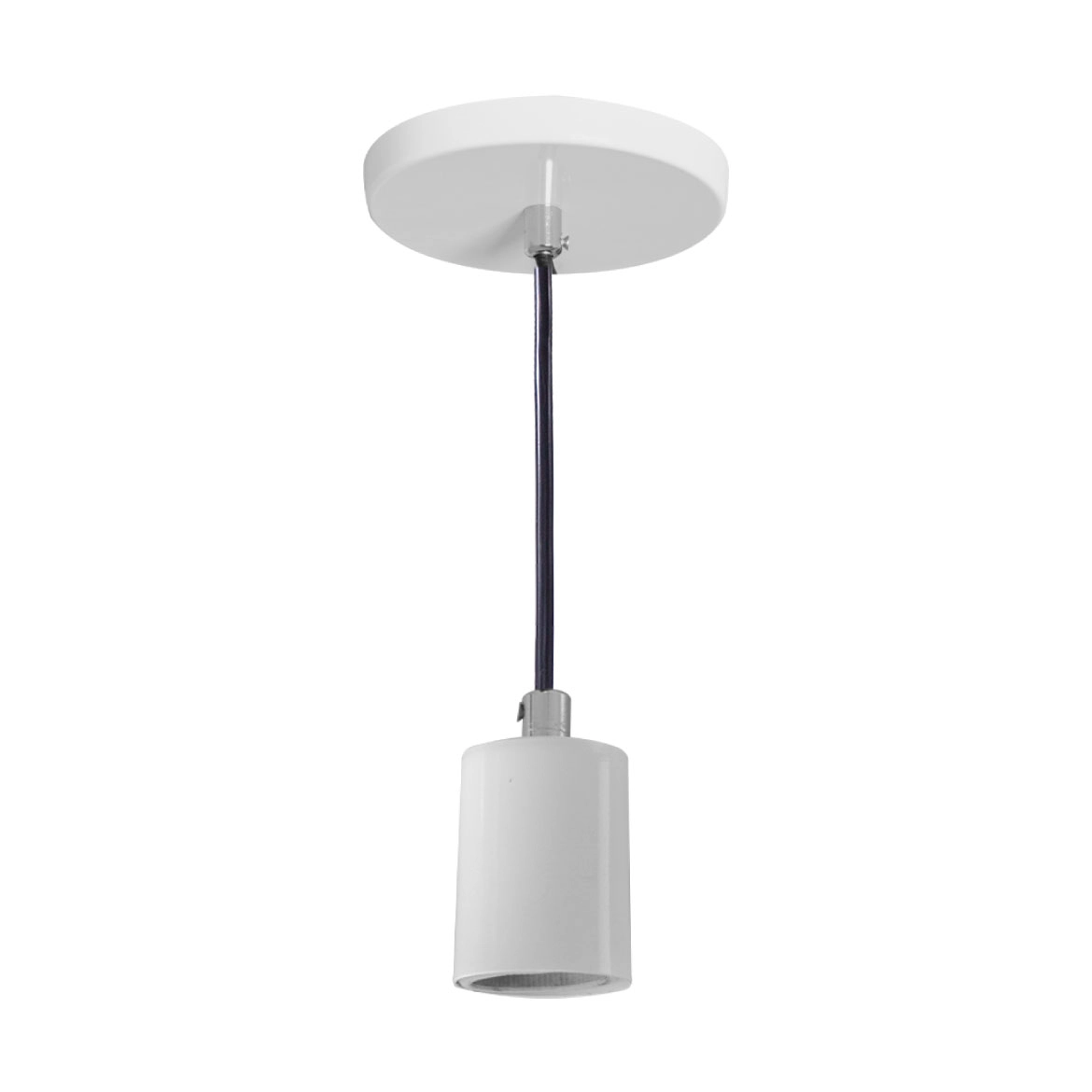 Pendente Tubo Cilindro Alumínio 4x6cm E27 Branco St458