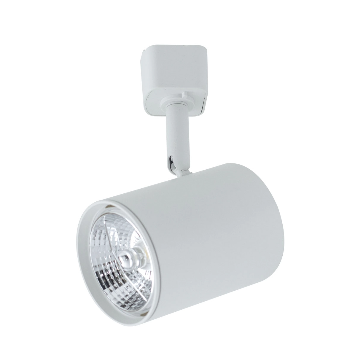 Spot Titan Alumínio P/ Trilho Eletrificado Br + Led Ar70 Br. Frio St2307