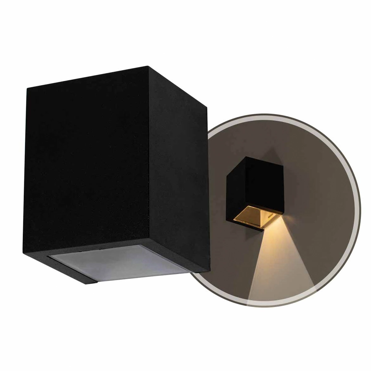 Arandela De Parede 1 Foco Policarbonato Starlumen St2775- Preta