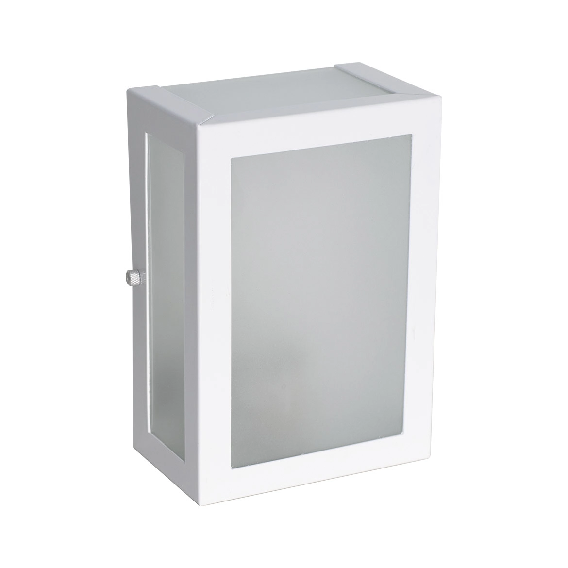 Arandela 5 Vidros Liso Em Alumínio P/1xe27 Externo E Interno Branca St2777
