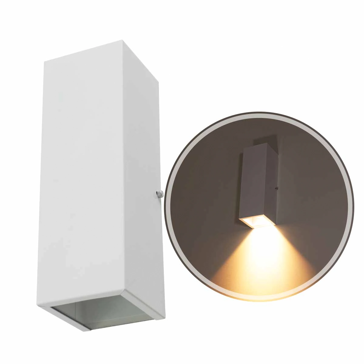 Arandela Retangular 1 Foco Sem Friso Branca 10x30cm P/ E27 Starlumen St2779