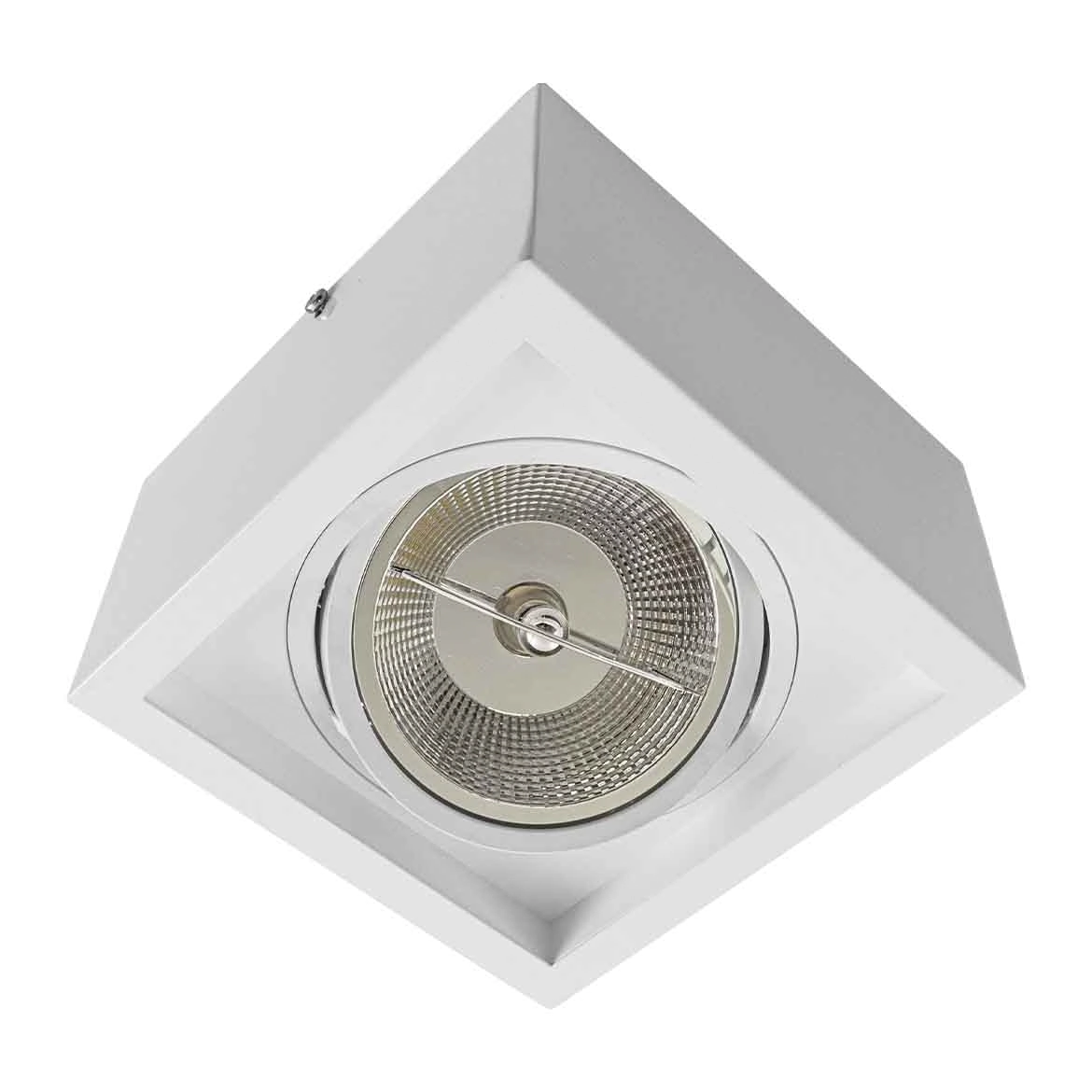 Plafon Spot De Sobrepor Box Branco Alumínio P/ Led Ar111 Starlumen St2939