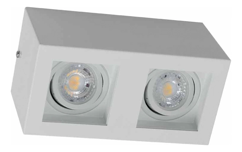 Plafon Spot Sobrepor Box Duplo Branco P/ 2x Mr16 Starlumen St2945