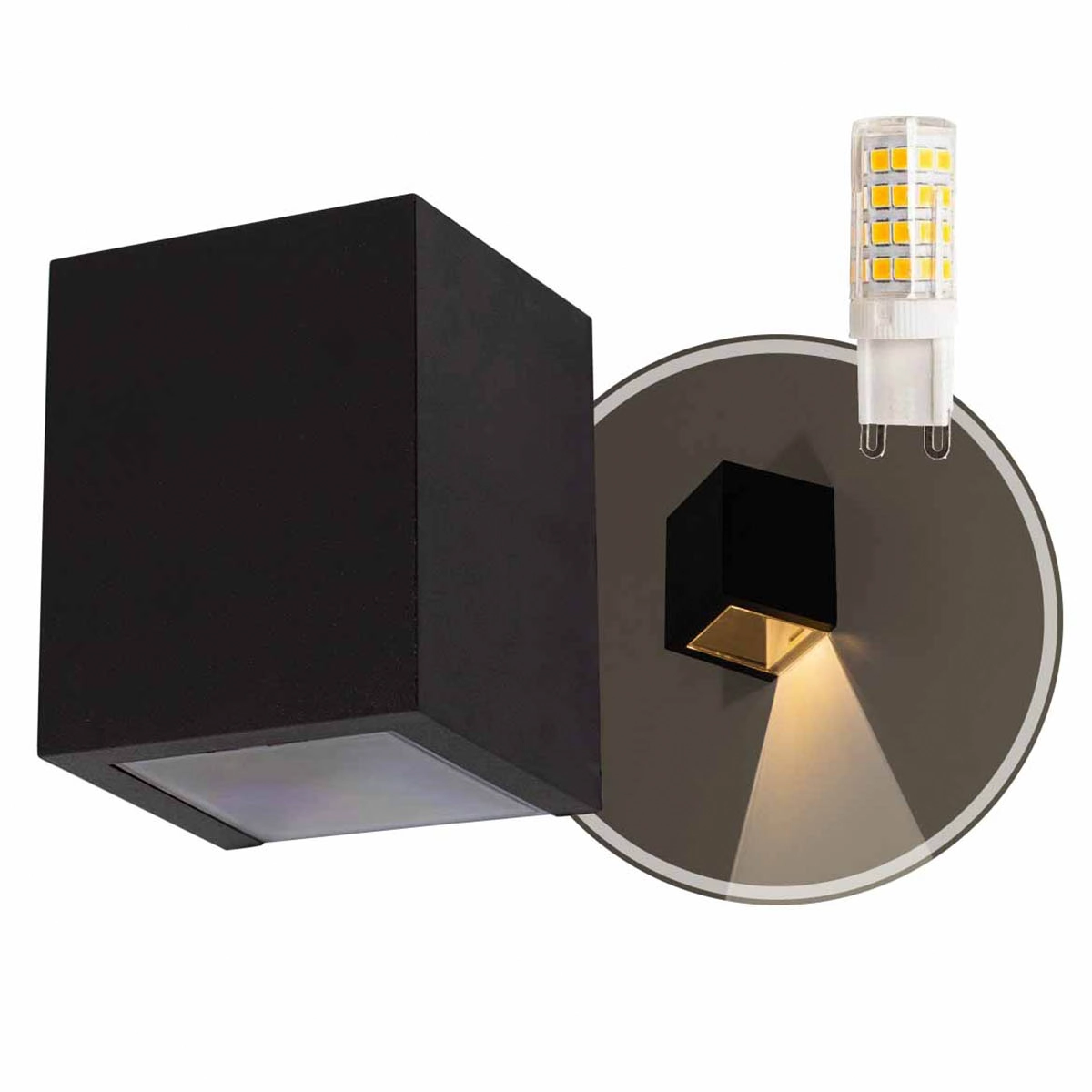Arandela Led 5W 3000K Policarbonato 1 Foco Marrom Starlumen St2775