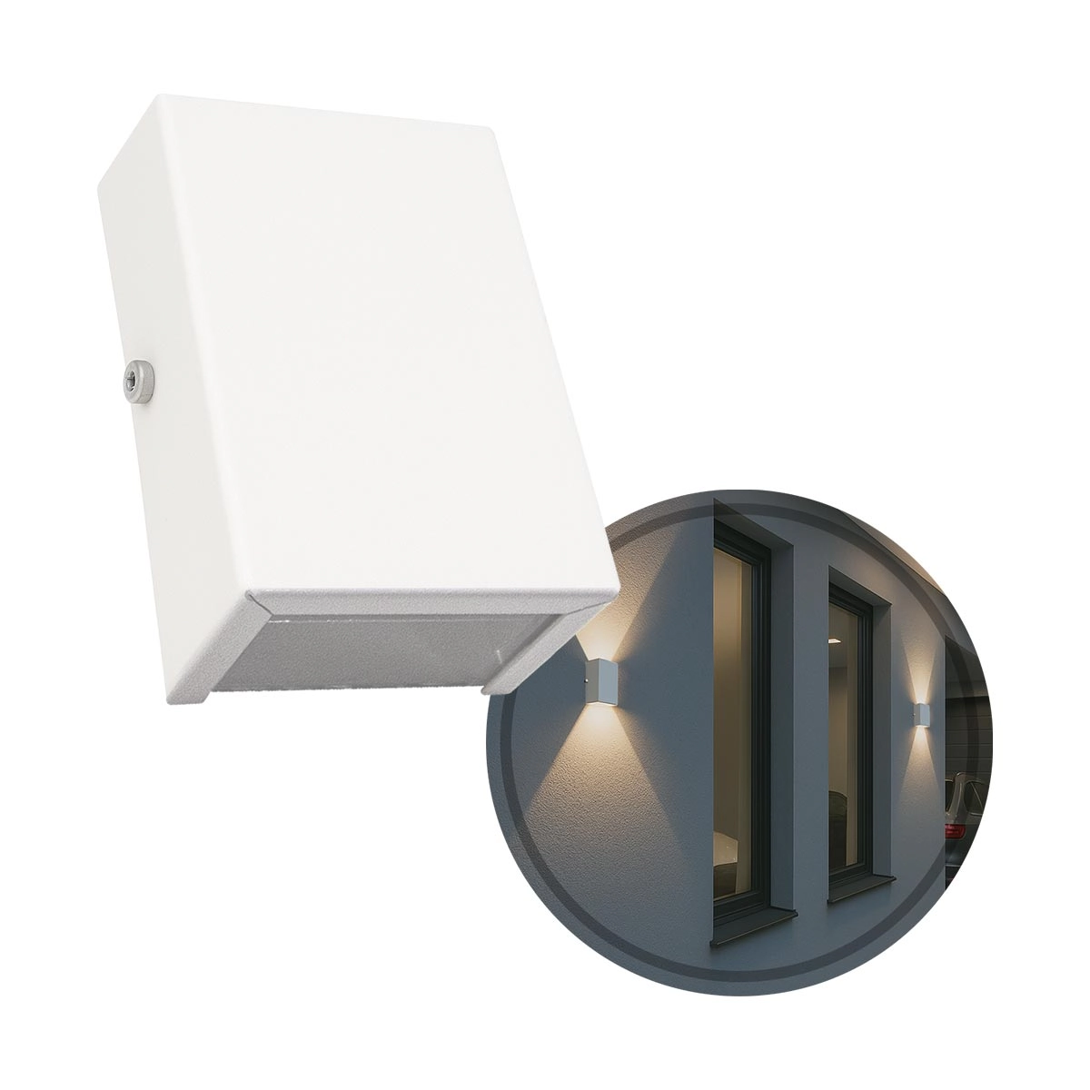 Arandela Slim 2 Focos Alumínio Branca P/g9 Externa Parede Muro St3144