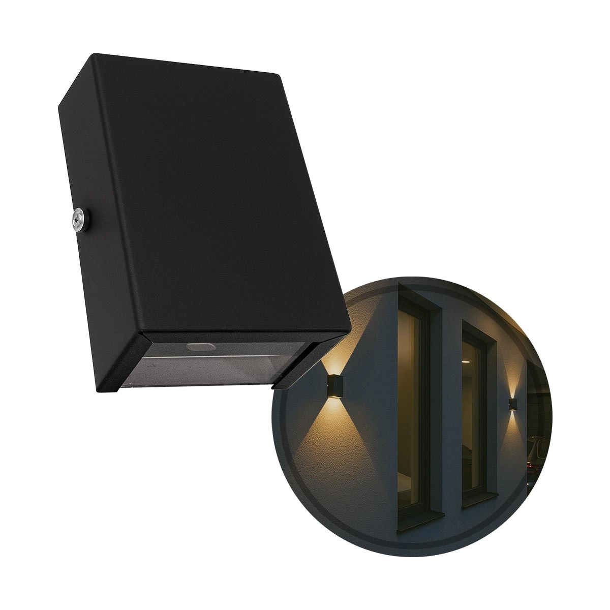 Arandela Slim 2 Focos Alumínio Preta P/g9 Externa Parede St3144