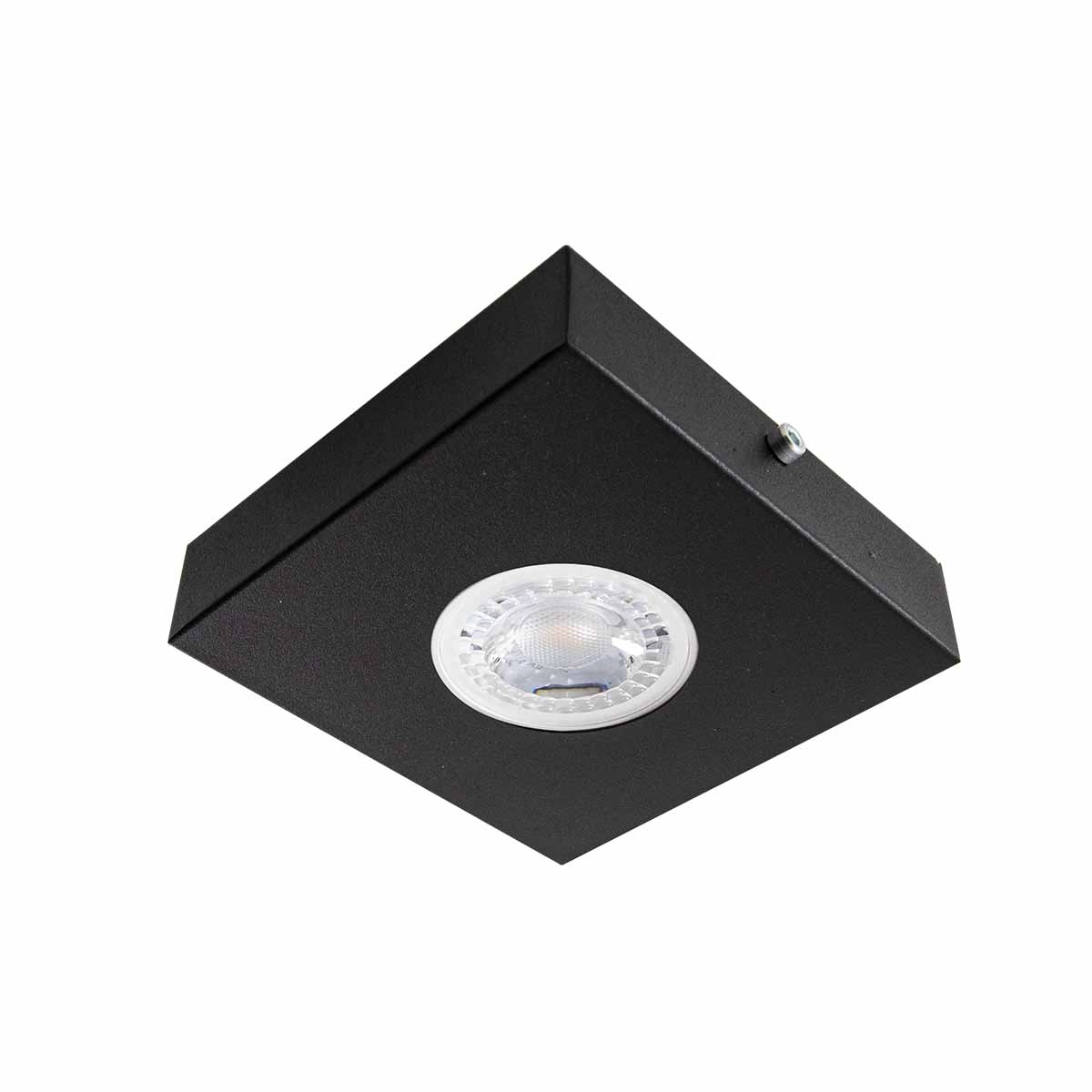 Spot Semi Embutido Quadrado Preto P/ Mr16 Gu10 Starlumen St3148