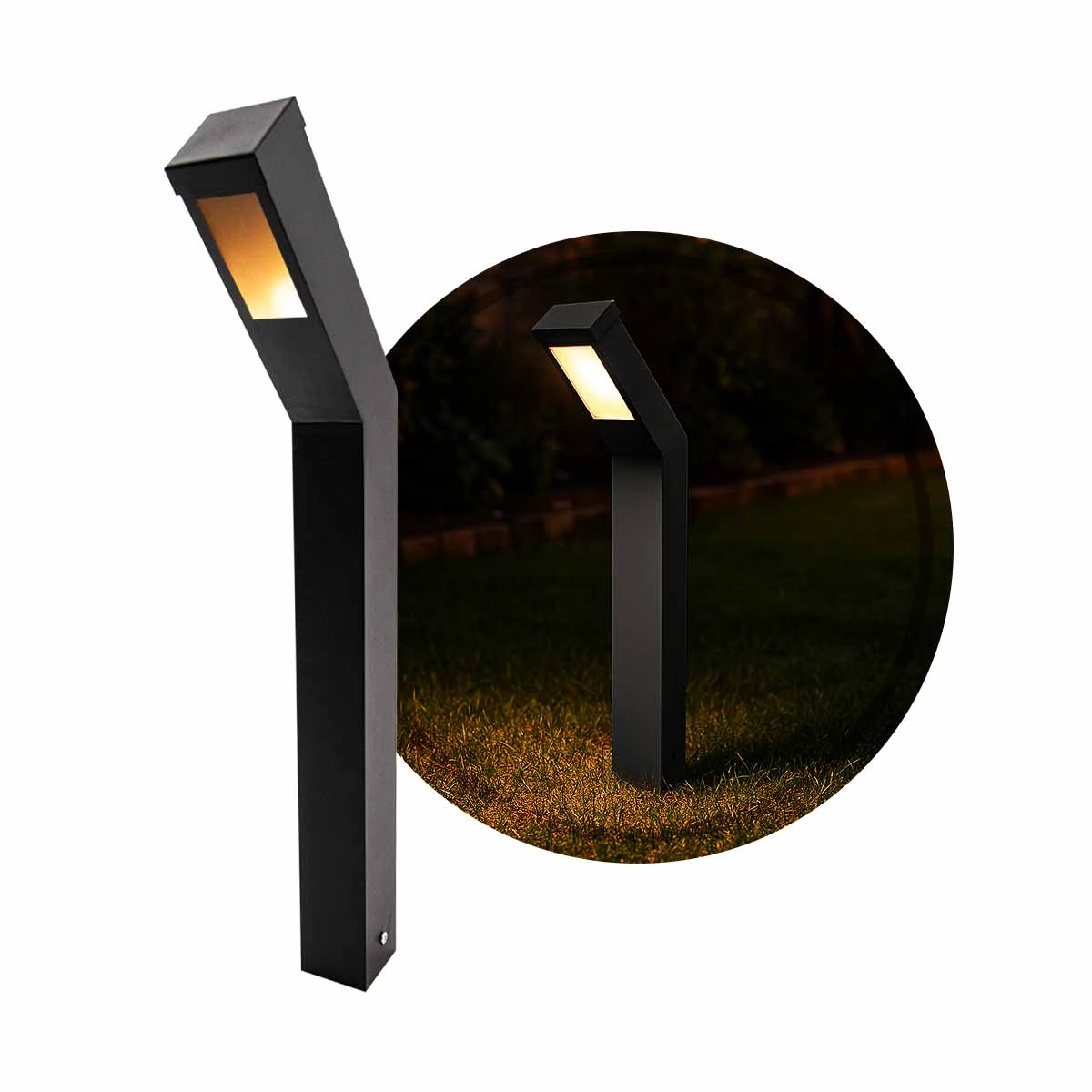 Poste Balizador De Jardim Em Alumínio Preto P/ T40 Starlumen St3152