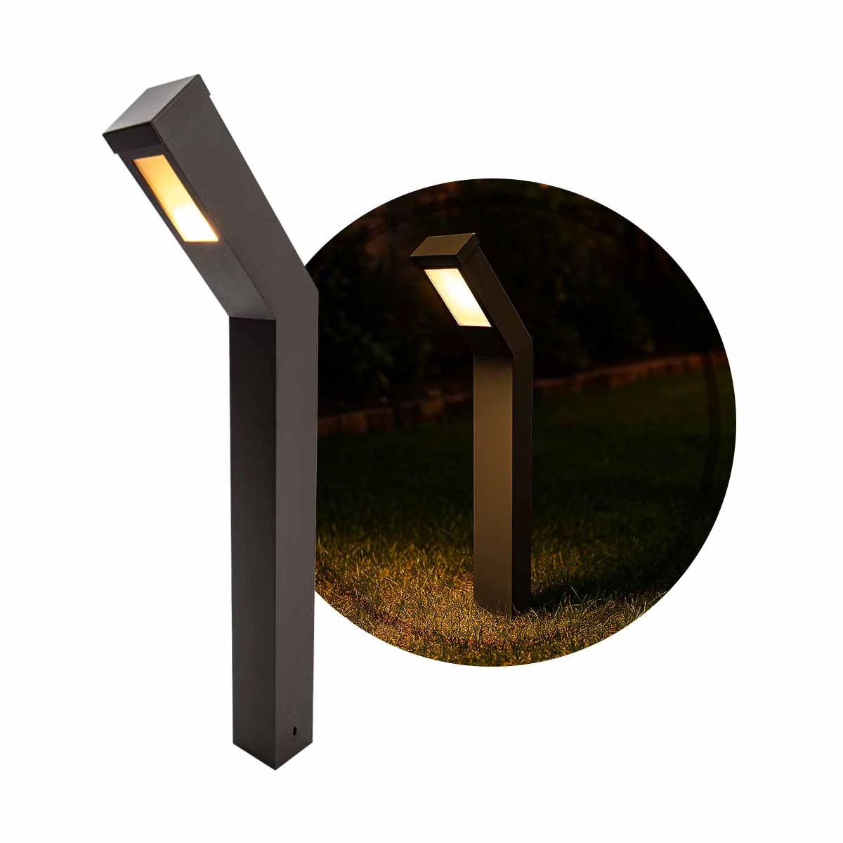 Poste Balizador De Jardim Em Alumínio Marrom P/ T40 Starlumen St3152